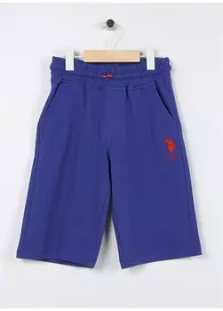 Синие однотонные шорты выше колена для мальчиков GUNDERIY023 U.S. Polo Assn., синий
