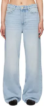 Синие перекрашенные тяжелые джинсы Izey GANNI