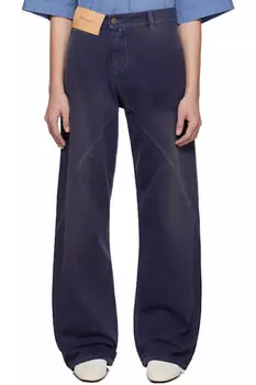Синие перекрученные джинсы Workwear JW Anderson