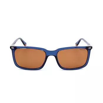 Синие пластиковые солнцезащитные очки Polaroid
