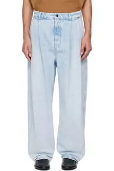 Синие плиссированные джинсы Hed Mayner