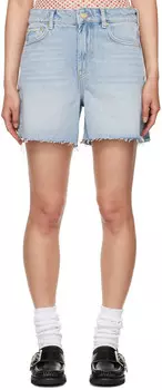 Синие плотные джинсовые шорты GANNI