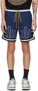 Синие полосатые шорты для плавания Rhude