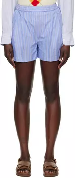 Синие полосатые шорты Marni