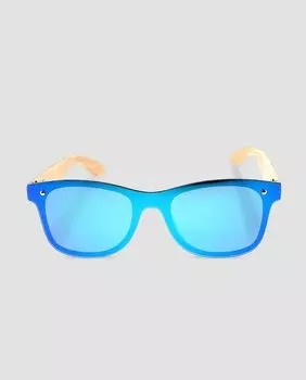 Синие поляризационные солнцезащитные очки унисекс с бежевыми дужками Blogger, синий