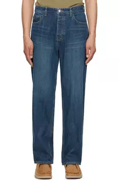 Синие полуширокие джинсы Solid Homme