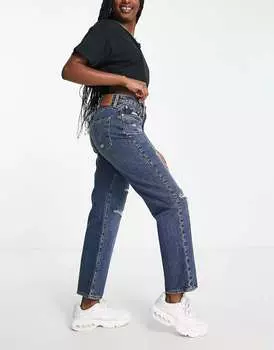 Синие потертые джинсы Levi's 90-х 501