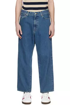 Синие потертые джинсы WACKO MARIA