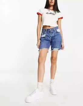 Синие потертые шорты Levi's 501 90S