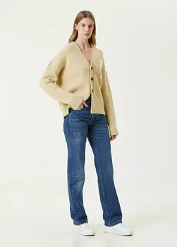 Синие прямые джинсовые брюки Ami