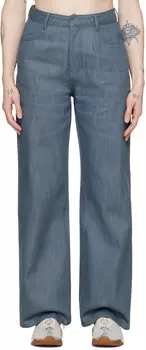 Синие прямые джинсы Amomento