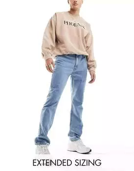 Синие прямые джинсы ASOS