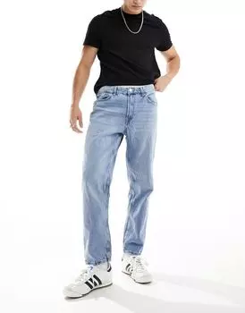 Синие прямые джинсы Bershka