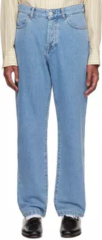 Синие прямые джинсы Rhe