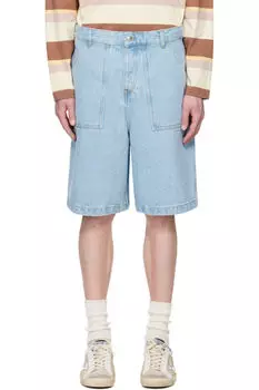 Синие рабочие джинсовые шорты Maison Kitsun