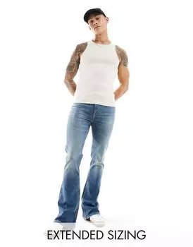 Синие расклешенные джинсы ASOS DESGIN