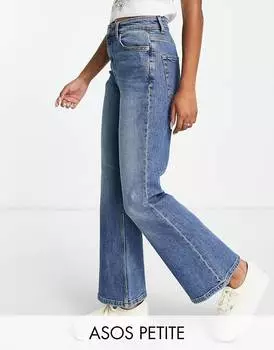 Синие расклешенные джинсы ASOS DESIGN Petite