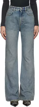 Синие расклешенные джинсы Balenciaga, Sun bleached