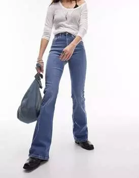 Синие расклешенные джинсы Topshop Jamie