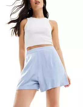 Синие расклешенные шорты ASOS