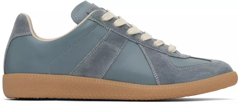 Синие реплики кроссовки Maison Margiela