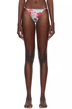 Синие роскошные стринги V-образной формы Fleur du Mal