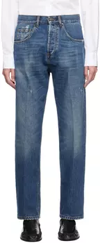 Синие рваные джинсы Lardini