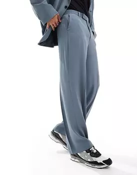 Синие широкие брюки ASOS DESIGN