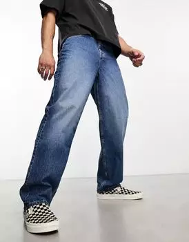 Синие широкие джинсы ASOS