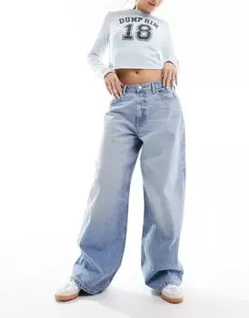 Синие широкие джинсы ASOS