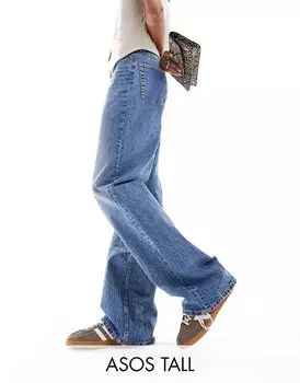 Синие широкие джинсы ASOS DESIGN Tall