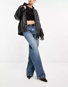 Синие широкие джинсы-бойфренды ASOS