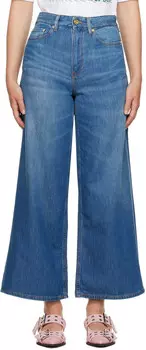 Синие широкие джинсы GANNI