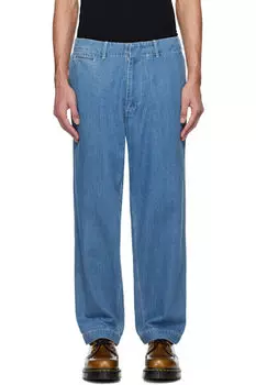 Синие широкие джинсы nanamica