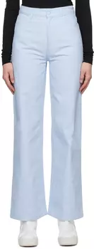 Синие широкие джинсы Raf Simons