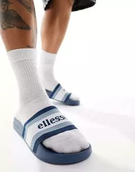 Синие шлепанцы Ellesse LS50 с полосатым ремешком