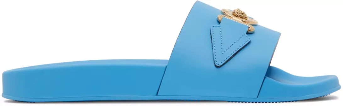 Синие шлепанцы Medusa Biggie Versace