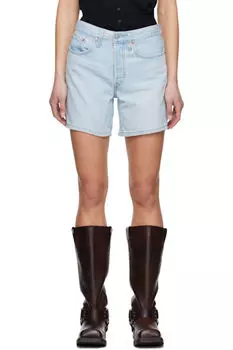 Синие шорты 501 Original Fit средней длины из легкого денима Levi's