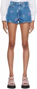 Синие шорты-бабочки GANNI