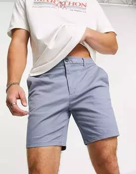 Синие шорты чинос скинни River Island