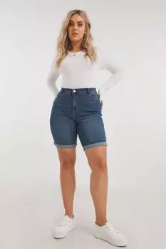 Синие шорты до колена 24/7 в винтажном стиле Simply Be, синий