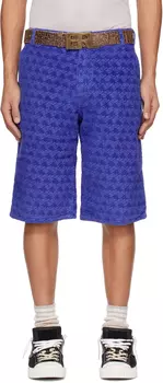 Синие шорты с принтом ERL