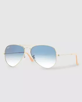 Синие солнцезащитные очки-авиаторы Ray-Ban, коричневый