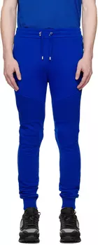 Синие спортивные штаны в рубчик Balmain