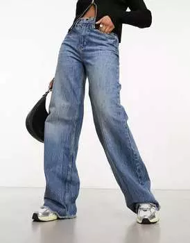 Синие свободные широкие джинсы River Island