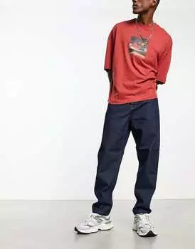 Синие свободные зауженные джинсы Carhartt WIP newel, одна стирка