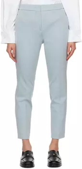 Синие укороченные брюки светлые Max Mara