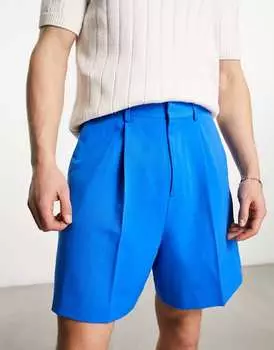 Синие укороченные шорты-бермуды ASOS DESIGN