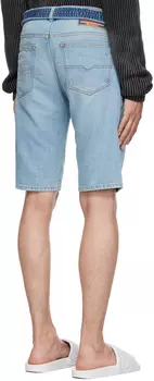 Синие узкие джинсовые шорты Diesel