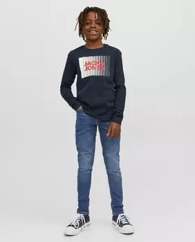 Синие узкие джинсы для мальчика Jack & Jones, синий
